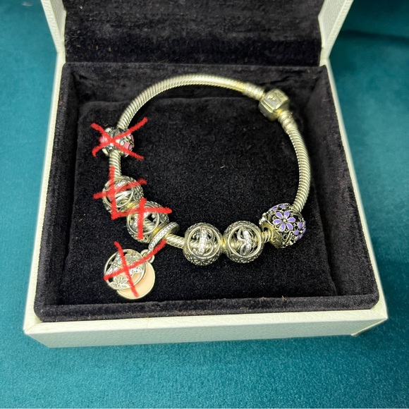 PANDORA Snake Chain charmed Bracelet - Picture 3 of 4